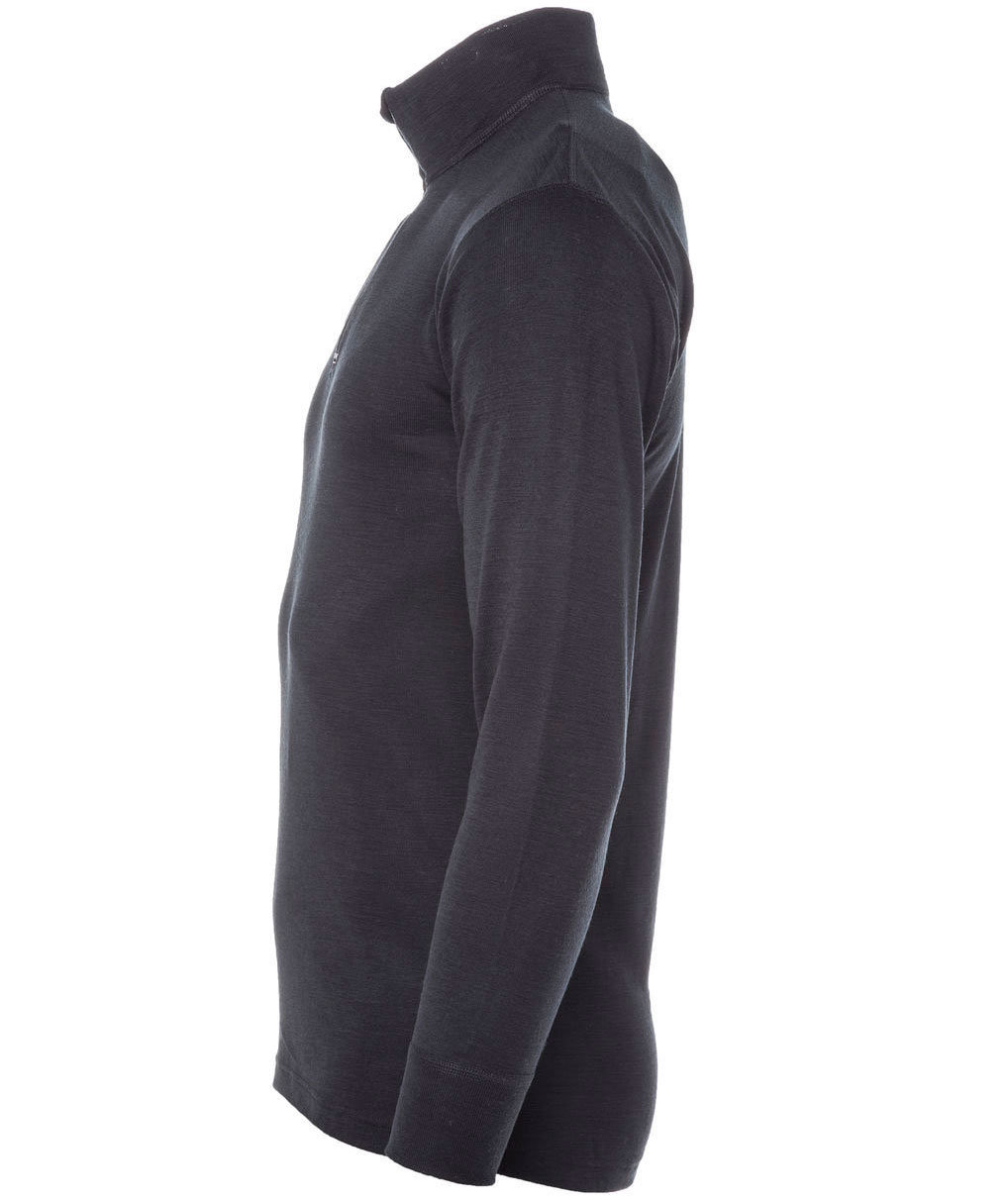 Kramp Active thermal crewneck with merino wool, Black, large image number 2