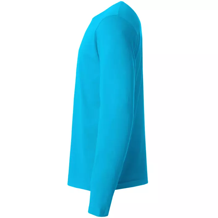 Clique Basic-T langermet T-skjorte, Turquoise, large image number 4