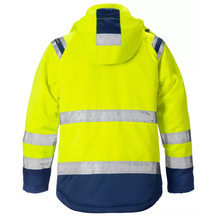 Fristads women's winter jacket 4143 PP, Hi-vis Yellow/Marine, large image number 1