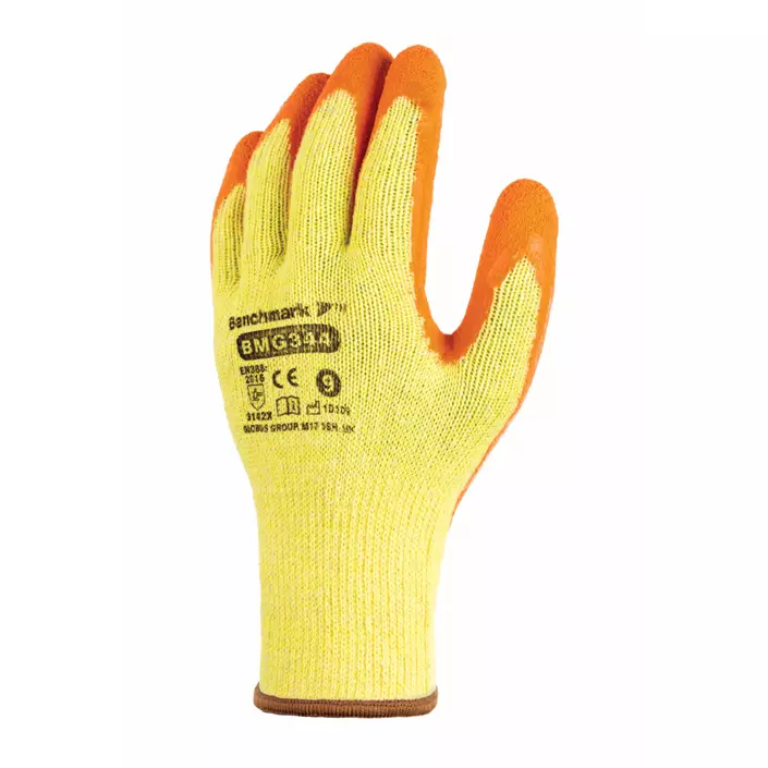 Benchmark BMG344 work gloves (box with 120 pairs), Yellow/Orange, large image number 2