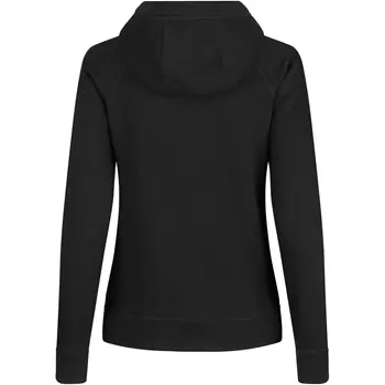 ID Damen Kapuzensweatshirt mit Reißverschluss, Schwarz