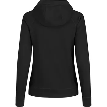 ID women's hoodie with full zipper, Black