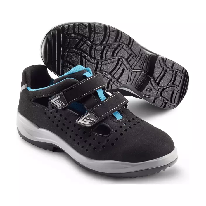2nd quality product Elten Impulse Lady Aqua Easy safety sandals S1P, Black, large image number 0
