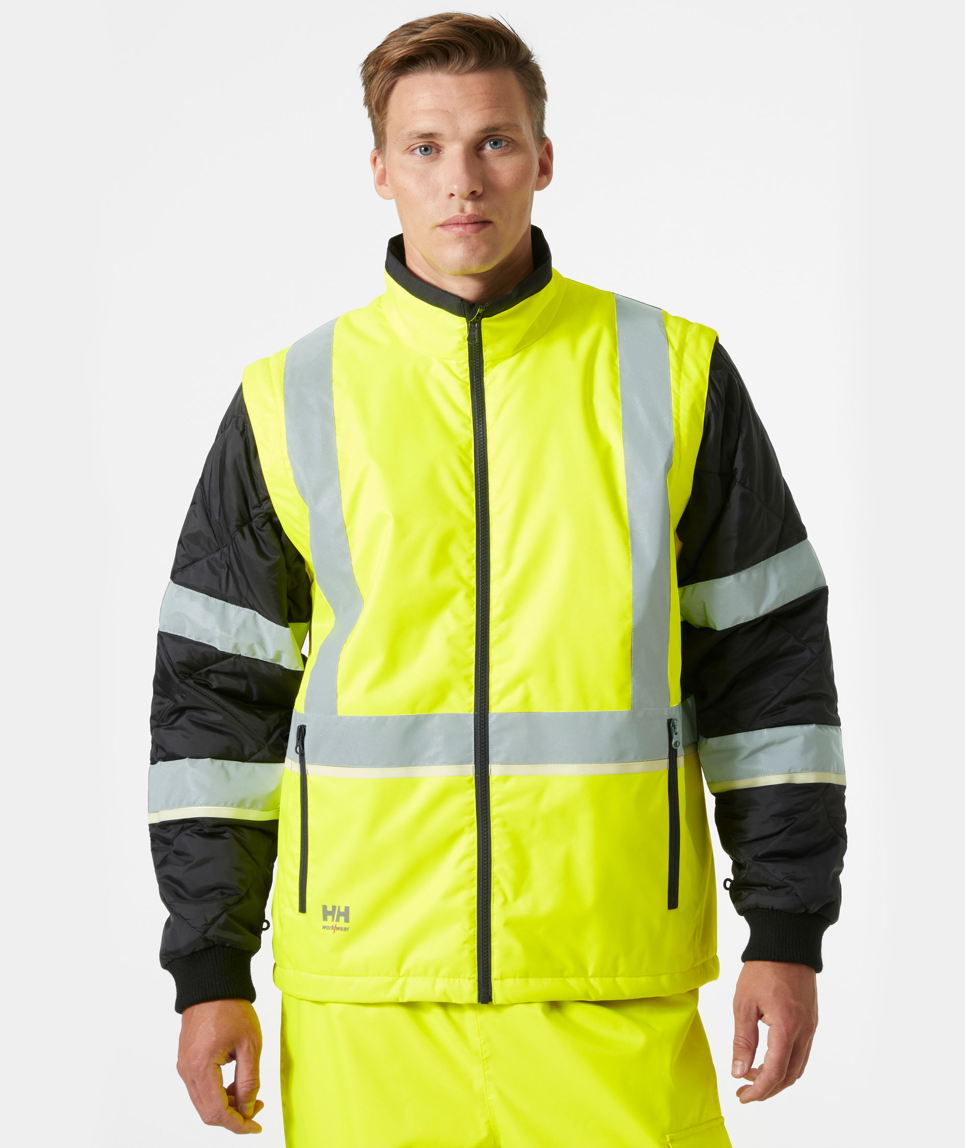 Helly Hansen UC-ME 2-i-1 insulator Jacke, Hi-vis Gelb/Ebony, large image number 2