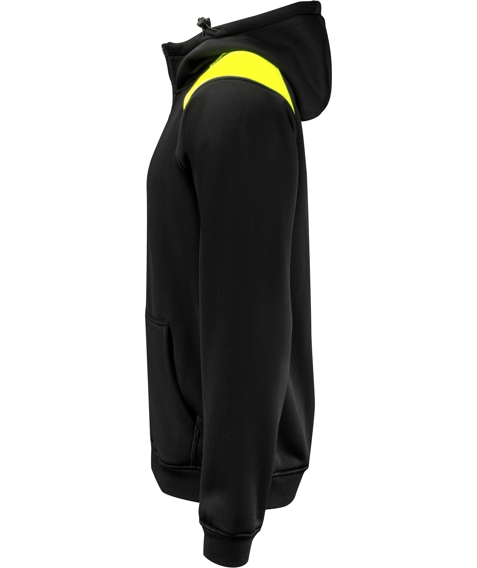 ProJob Hoodie mit Rei&szlig;verschluss 2133, Black/Yellow, large image number 3