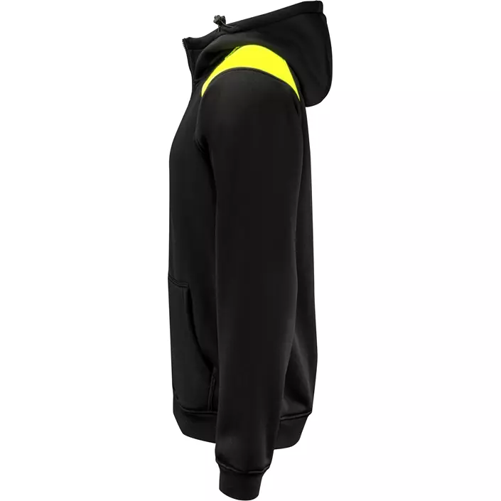 ProJob hoodie med dragkedja 2133, Black/Yellow, large image number 3
