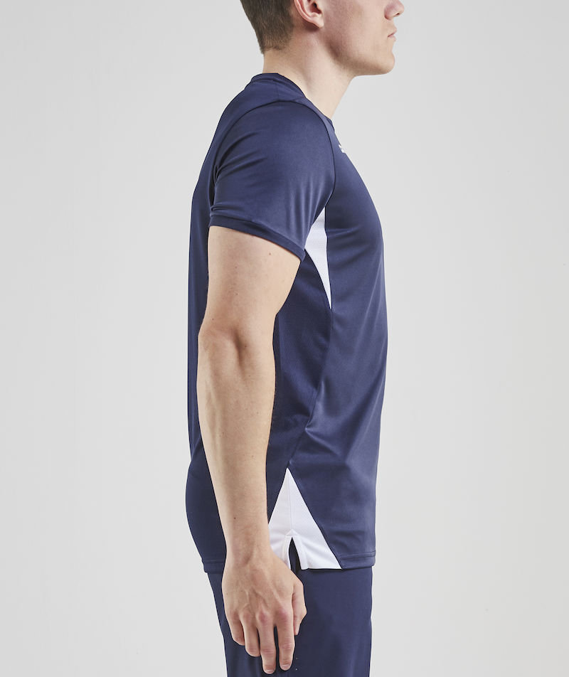 Craft Pro Control Impact T-shirt, Navy/White, large image number 3