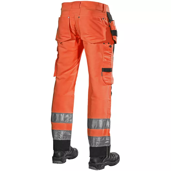 L.Brador craftsman trousers 160PB, Hi-Vis Orange/Black, large image number 1
