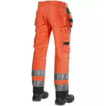 L.Brador craftsman trousers 160PB, Hi-Vis Orange/Black