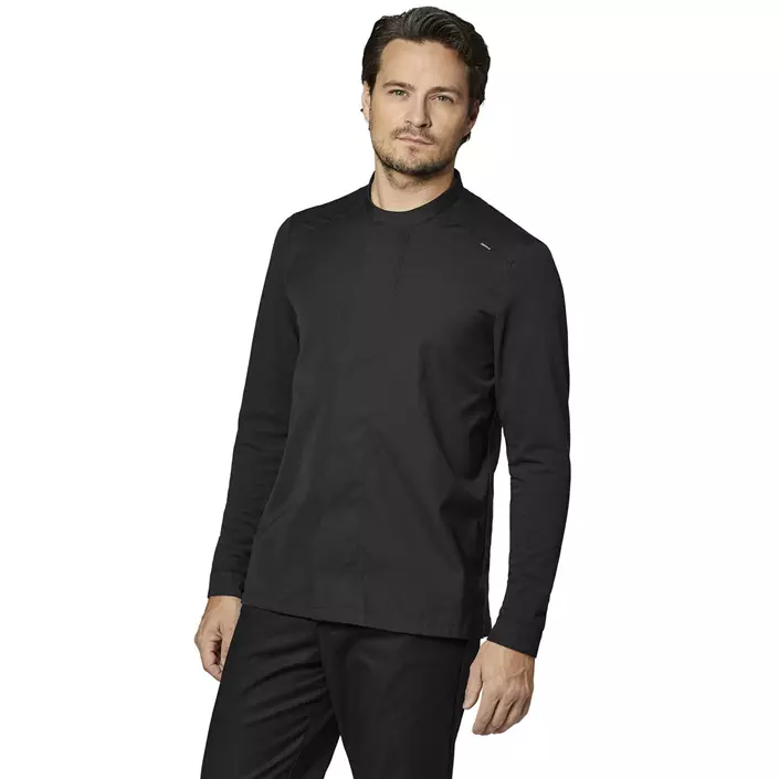 Kentaur modern fit pique chefs-/service shirt, Black, large image number 1