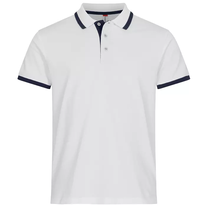 Clique Austin polo shirt, White, large image number 0