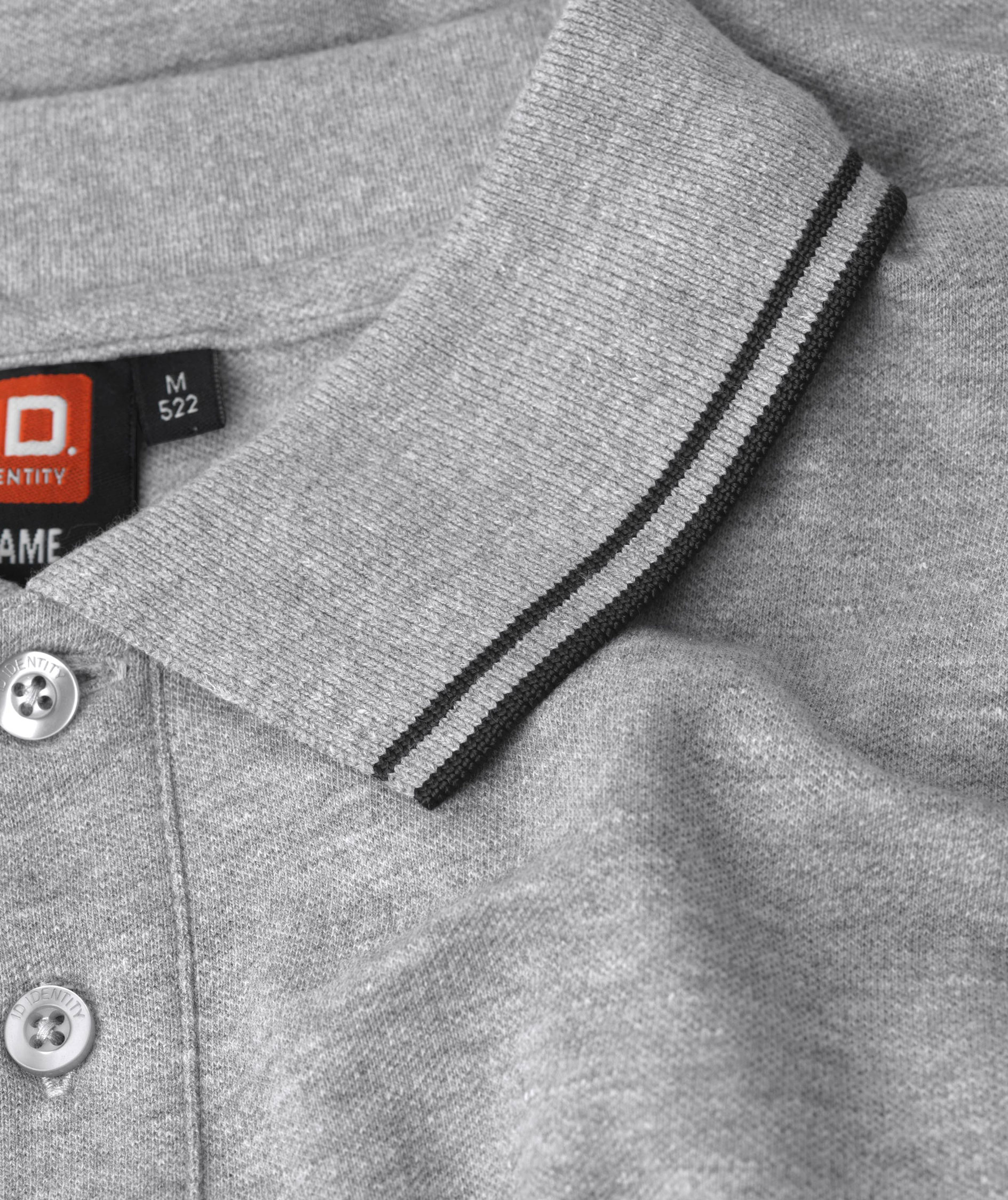 ID Stretch poloshirt with contrast, Grey Melange, large image number 3