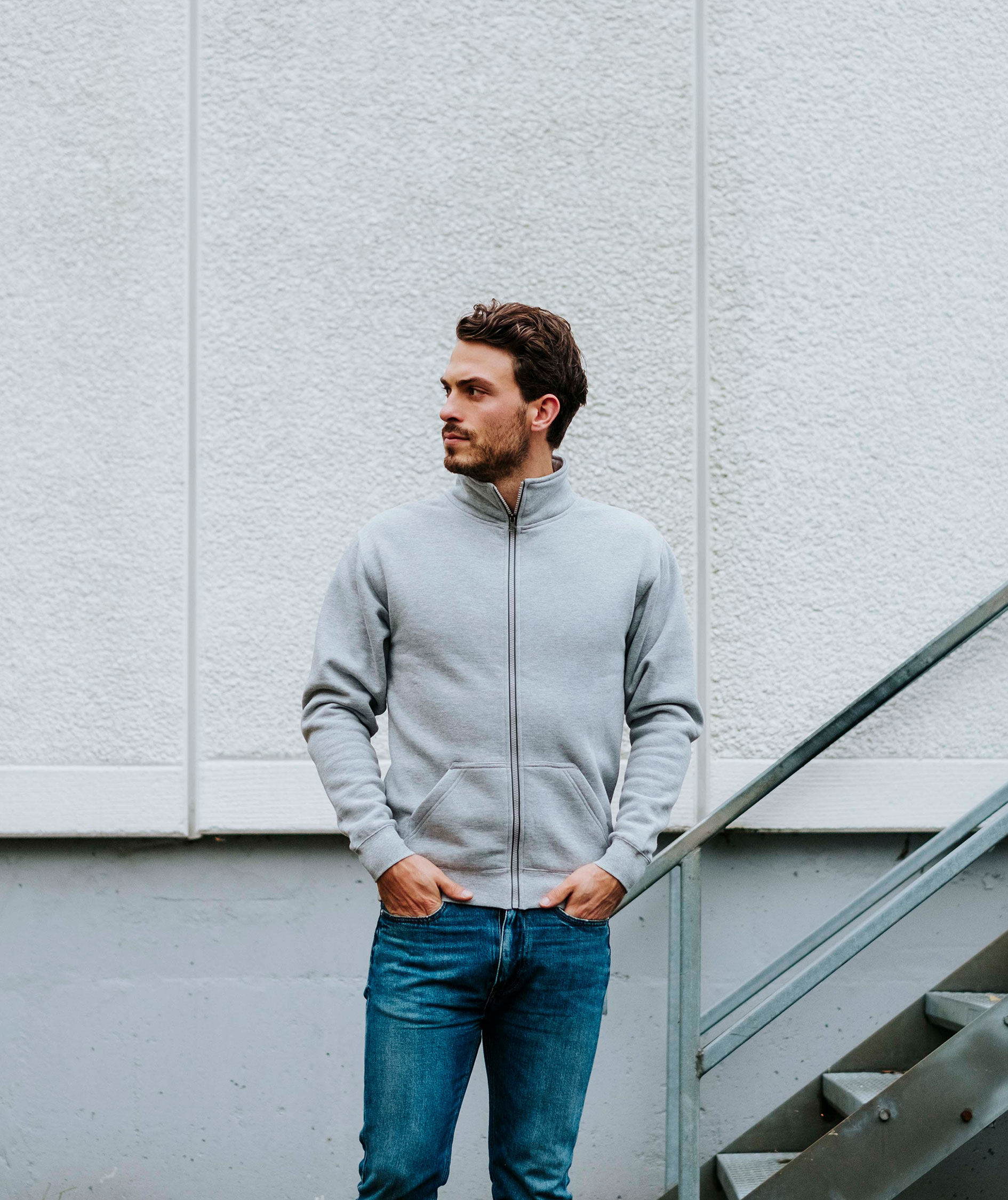 Blue Rebel Cheetah cardigan, Grey Melange