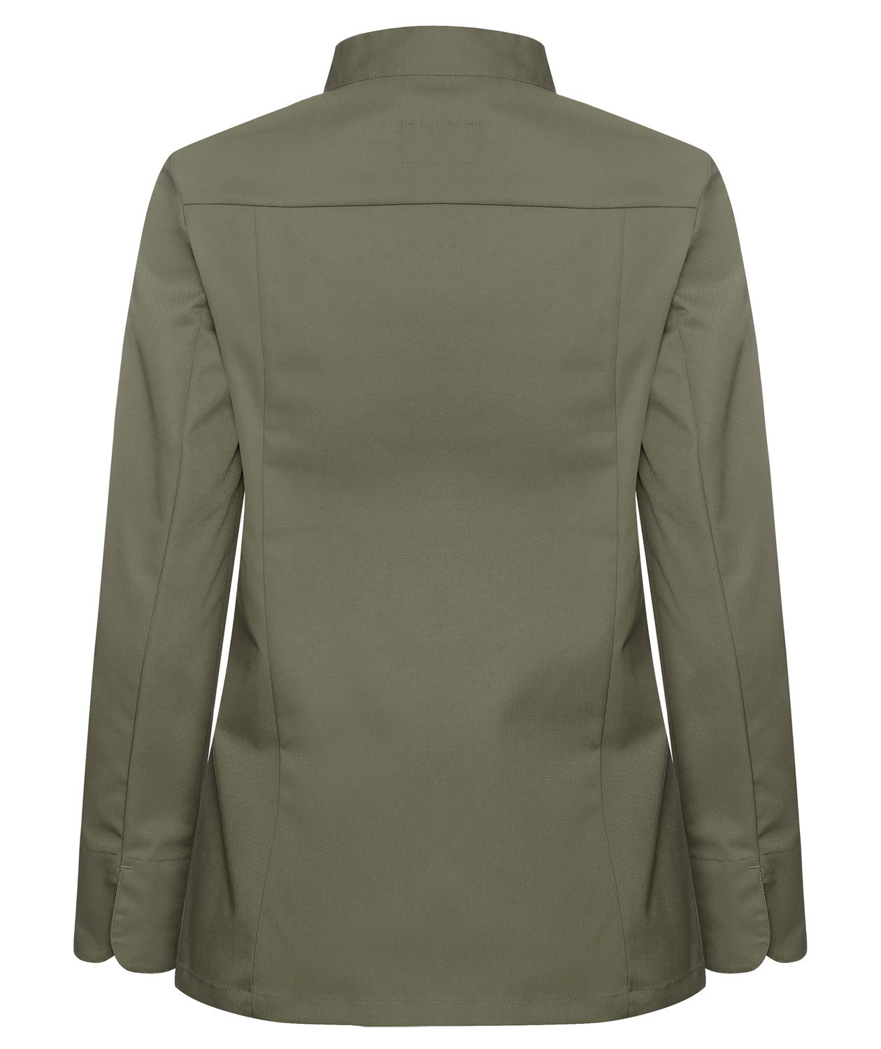 Segers slim fit women's chefs shirt, Olive Green
