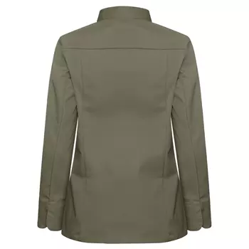 Segers slim fit women's chefs shirt, Olive Green