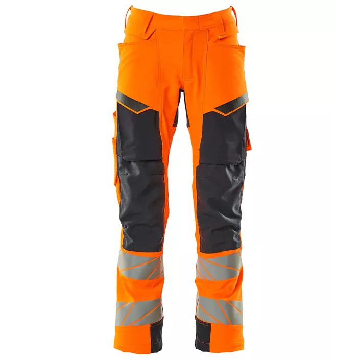 Mascot Accelerate Safe work trousers full stretch, Hi-Vis Orange/Dark Marine, large image number 0
