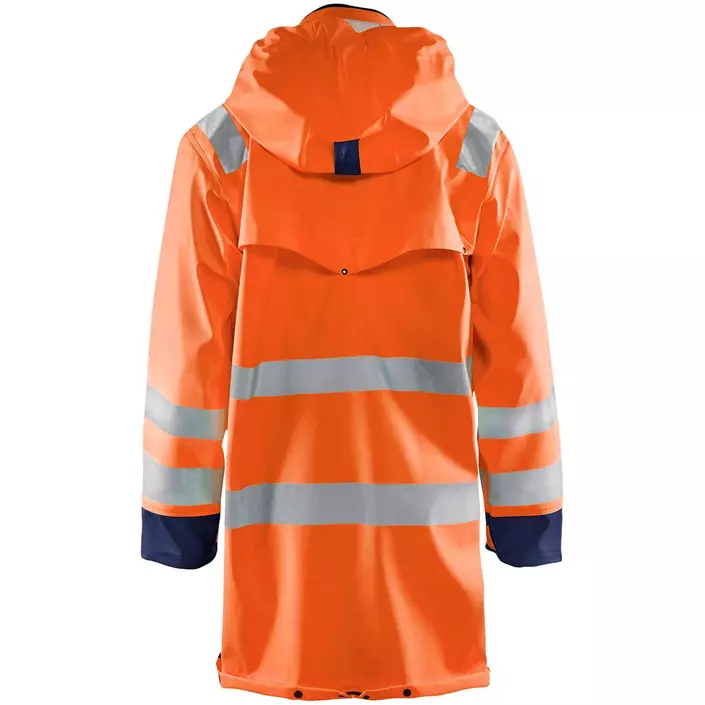 Blåkläder lång regnrock, Orange/Marinblå, large image number 1