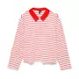 Vero Moda VMALMA langærmet polo T-shirt, Star White/Fiery Red Vero Moda VMALMA langærmet polo T-shirt