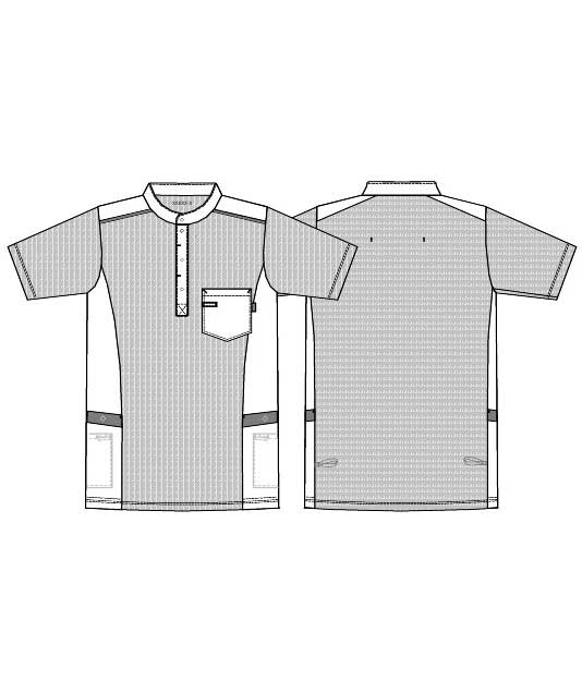 Kentaur  pique Tunika, Blau Melange, large image number 3