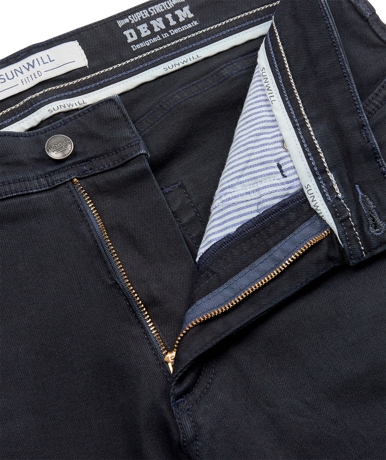 Sunwill Super Stretch Fitted jeans, Black/Blue, large image number 3