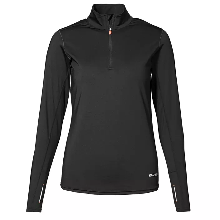 GEYSER Warm trainer long-sleeved women's running T-shirt, Black, large image number 0