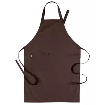 Segers 4579 bib apron with pocket, Brown