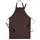 Segers 4579 bib apron with pocket, Brown, Brown, swatch