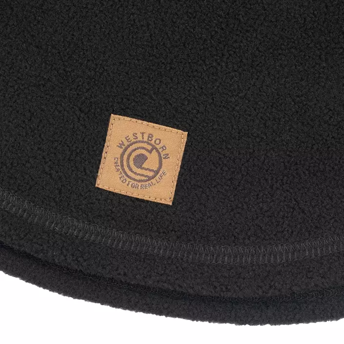 Westborn fleece halsvärmare, Black, Black, large image number 1