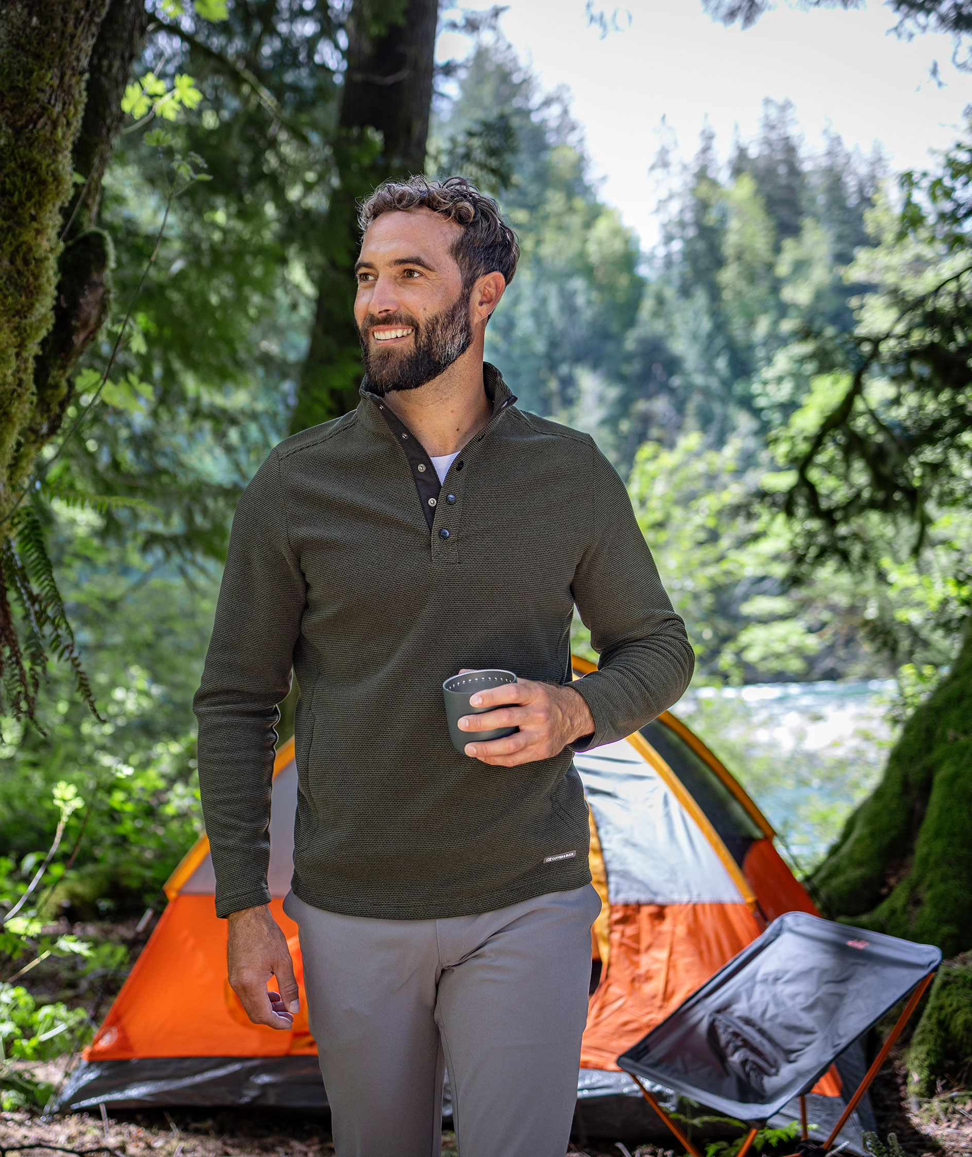 Cutter & Buck Hunts Point fleece pullover, Ivy green, large image number 1