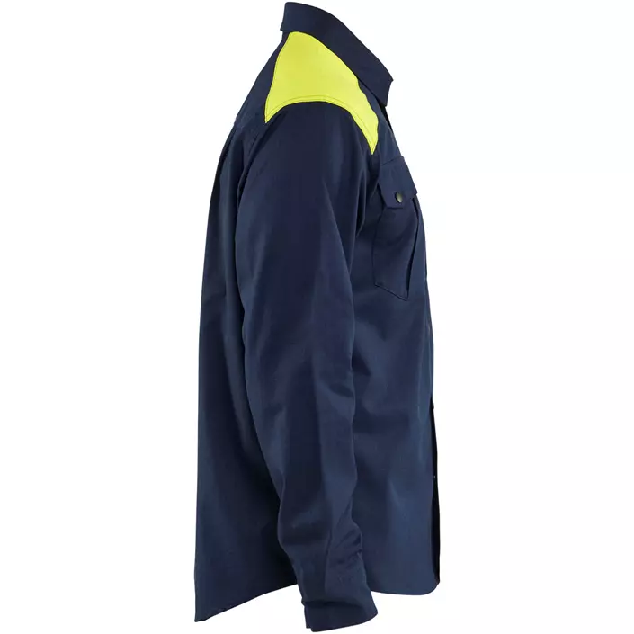 Blåkläder FR arbetsskjorta, Marin/Hi-Vis gul, large image number 3