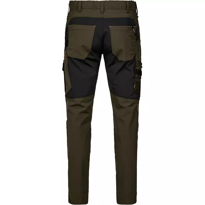 Engel Entire arbejdsbukser full stretch, Forest Green/Black, large image number 3