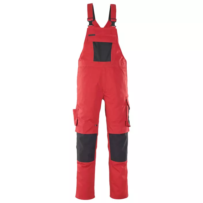 Mascot Unique Leipzig work bib and brace trousers, Red/Black, large image number 0