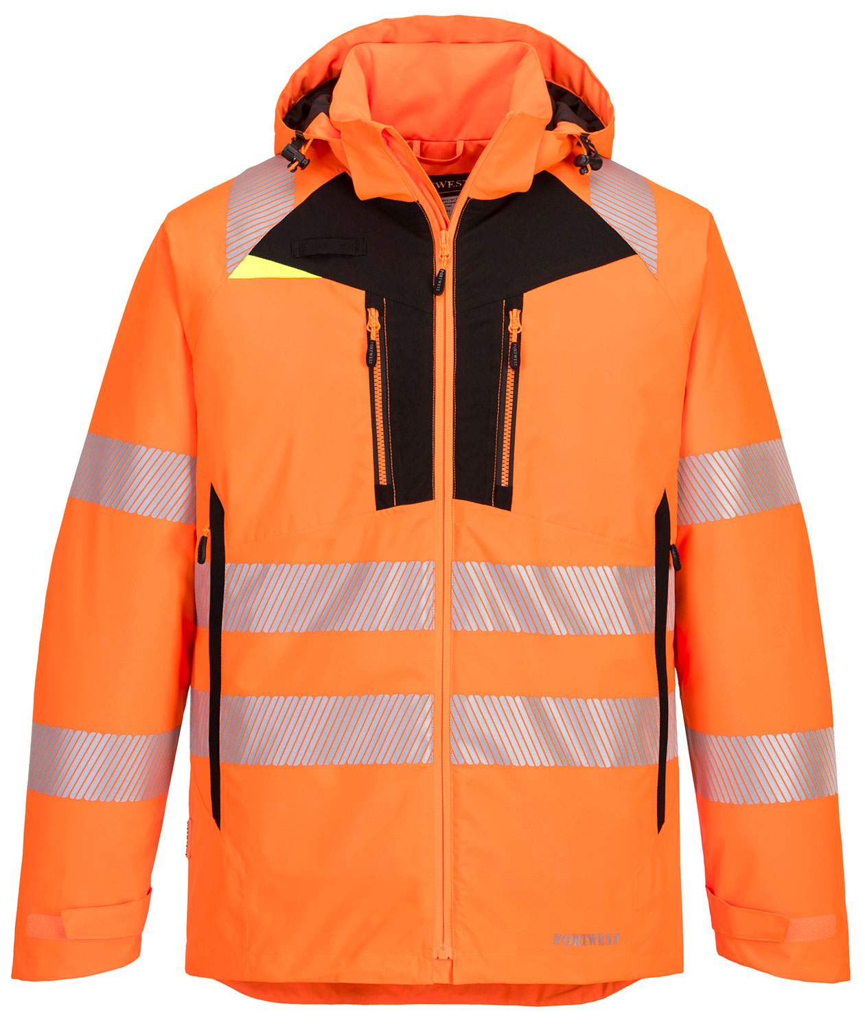 Portwest DX4 winter jacket, Hi-Vis Orange/Black, large image number 0