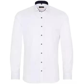 Eterna Cover Slim fit shirt with contrast, White