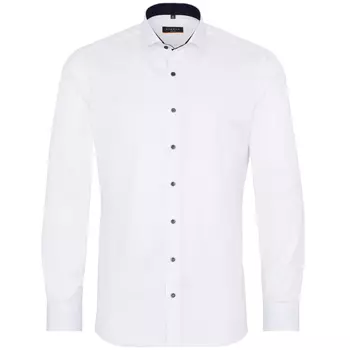 Eterna Cover Slim fit shirt with contrast, White