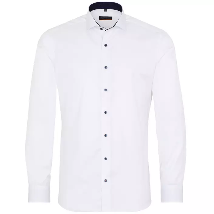 Eterna Cover Slim fit shirt with contrast, White, large image number 0