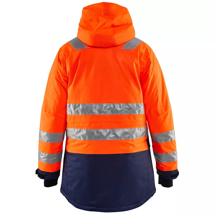 Blåkläder dame vinter parka, Hi-Vis Orange/Mørk Marine, large image number 1