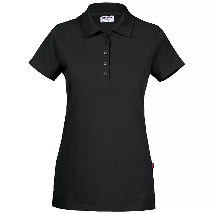 Smila Workwear Daga dame polo T-shirt, Sort, large image number 0