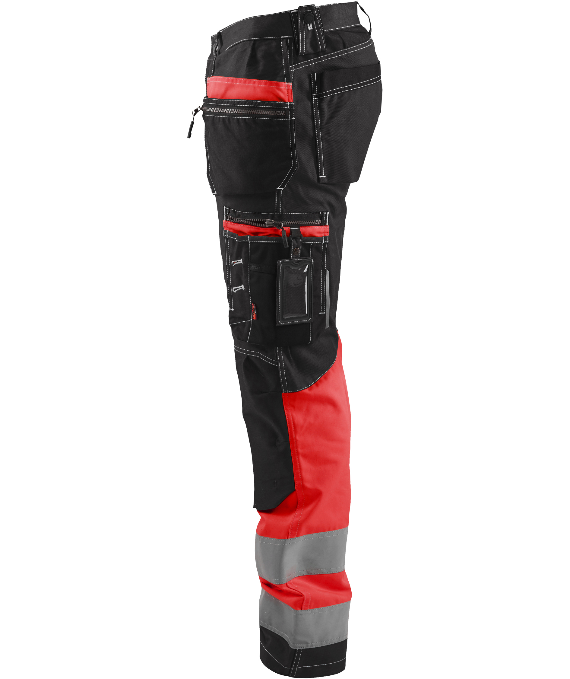 Bl&aring;kl&auml;der craftsman trousers, Black/Hi-Vis Red, large image number 3
