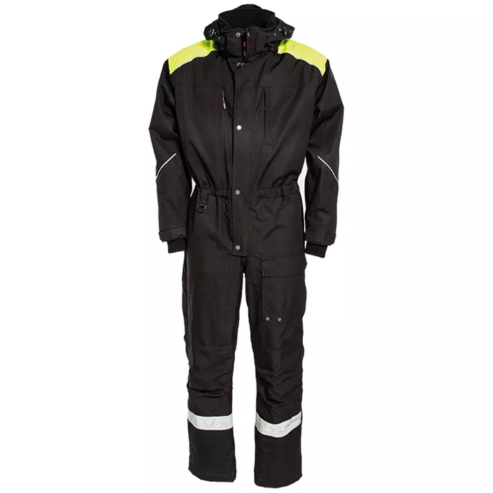 Tranemo winter coverall, Black/Yellow, large image number 0