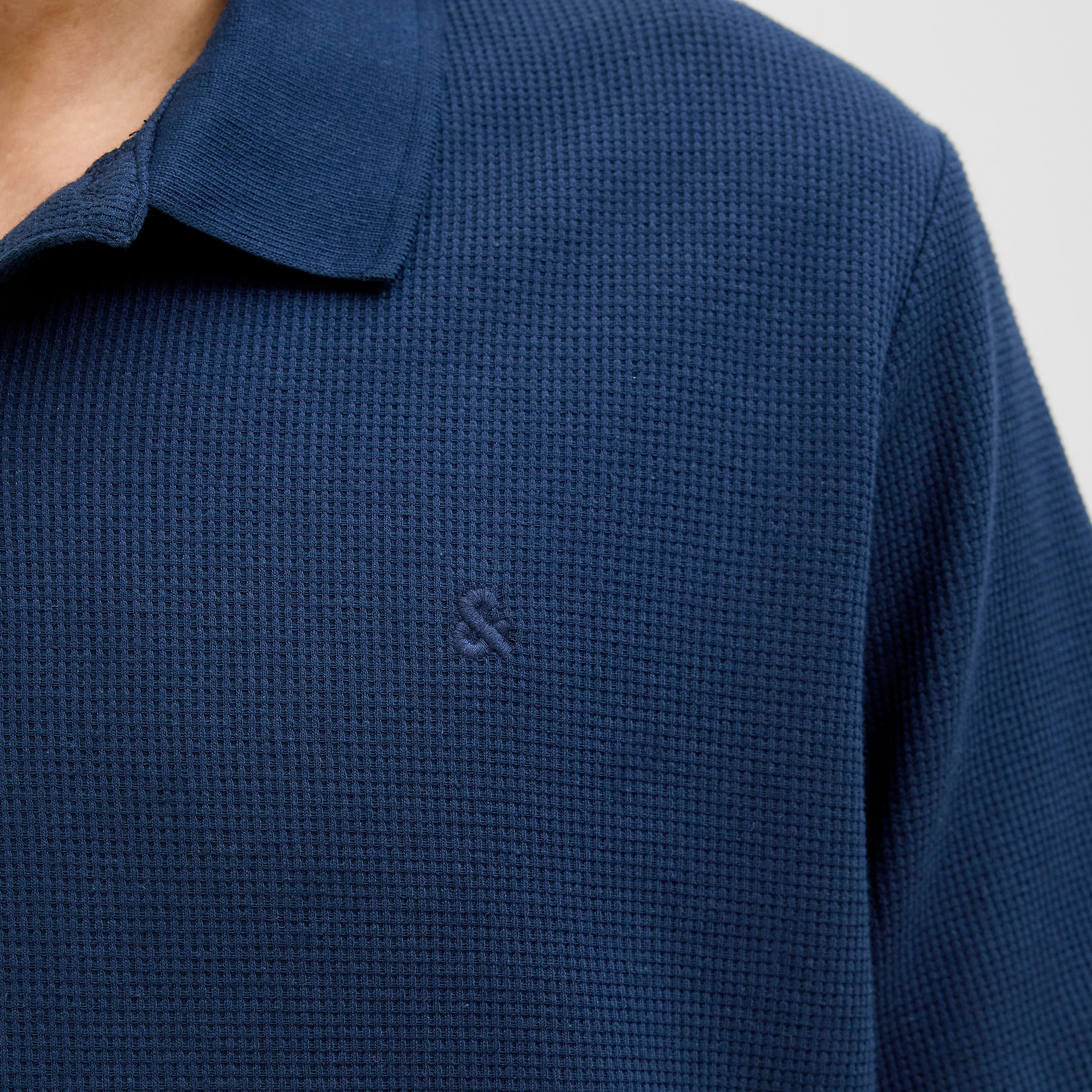 Jack & Jones Plus JJEAUSTIN Polo T-shirt, Navy Blazer