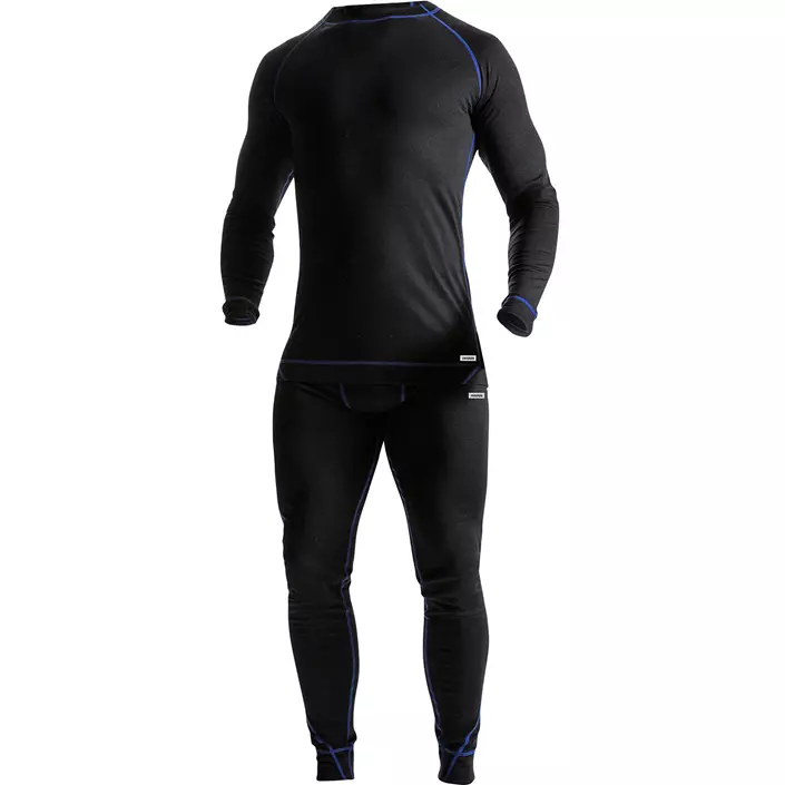 Fristads thermal long johns 2517 with merino wool, Black, large image number 2