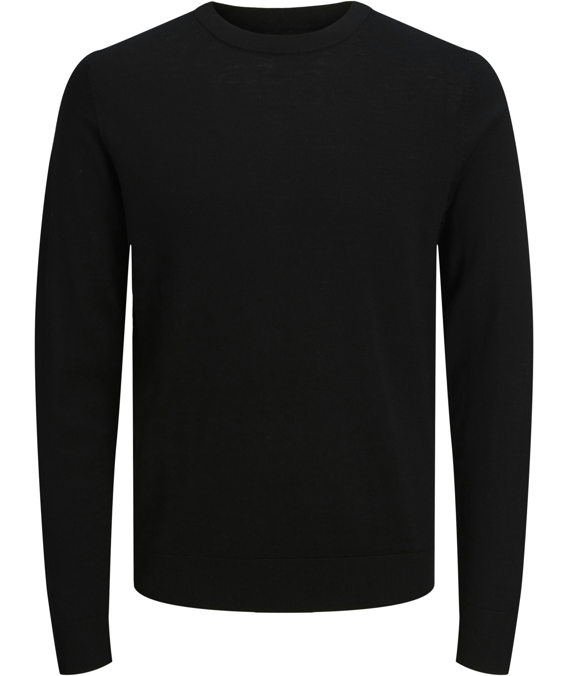 Jack & Jones Premium JPRCCMERINO knitted pullover with merino wool, Black, Black, swatch