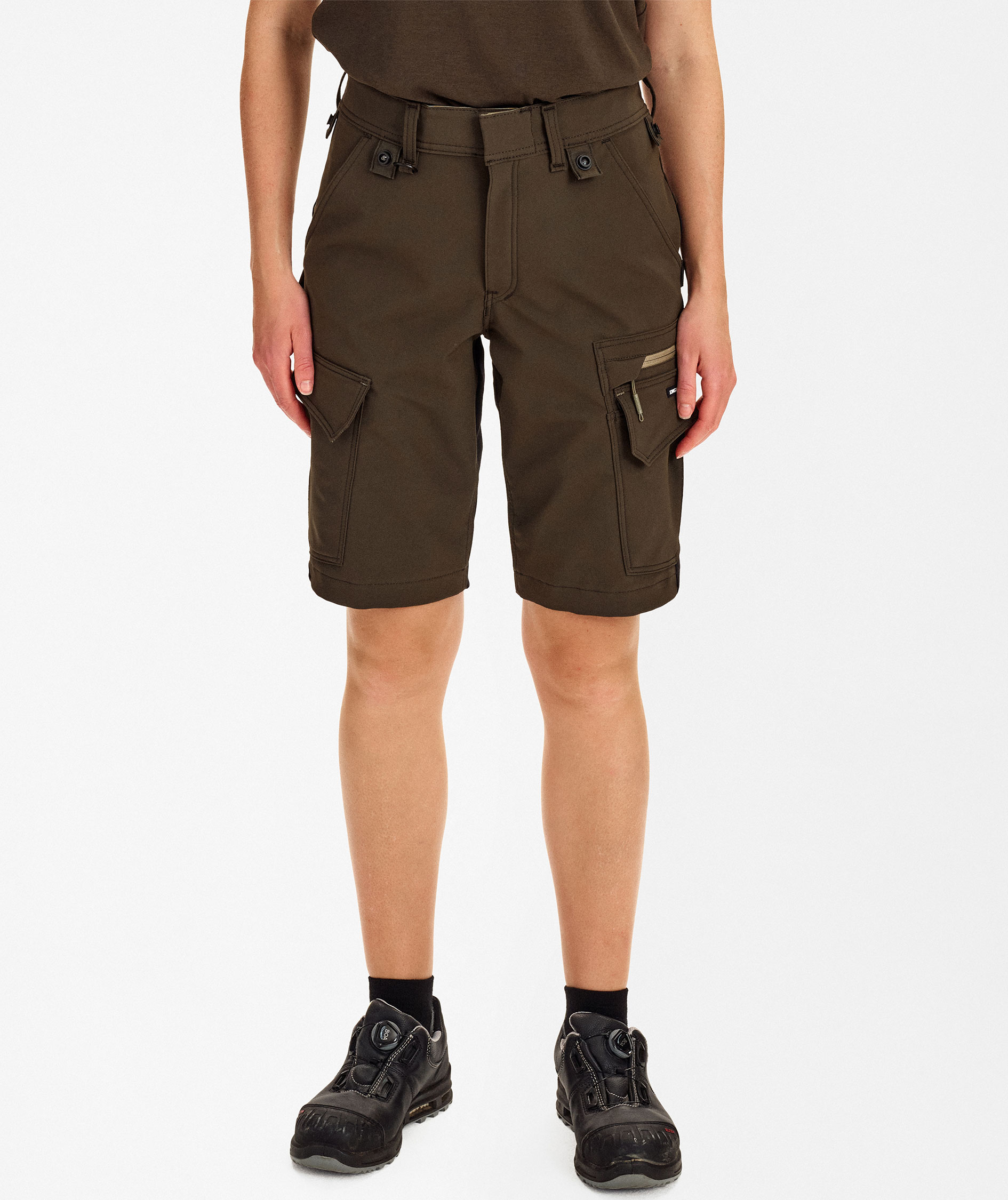 Engel Entire women's work shorts full stretch, Forest Green/Black, large image number 2