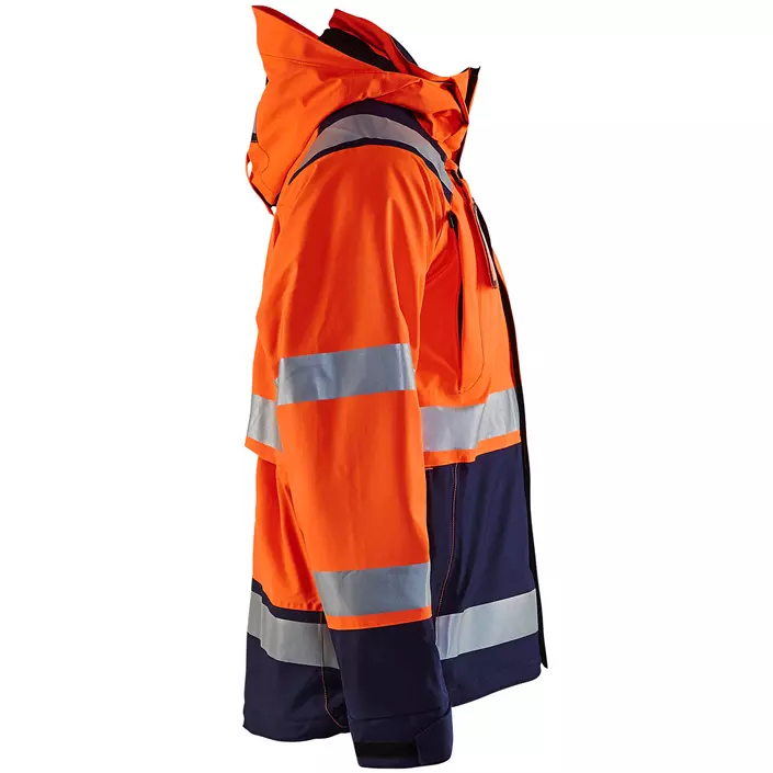 Blåkläder shell jacket, Hi-vis Orange/Marine, large image number 4