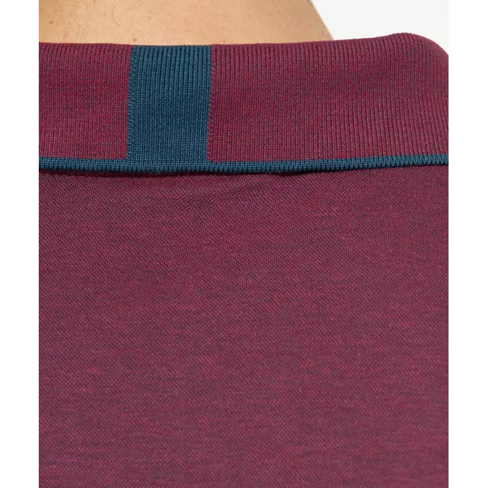 Belika Valencia half-zip polo shirt, Burgundy melange, large image number 4