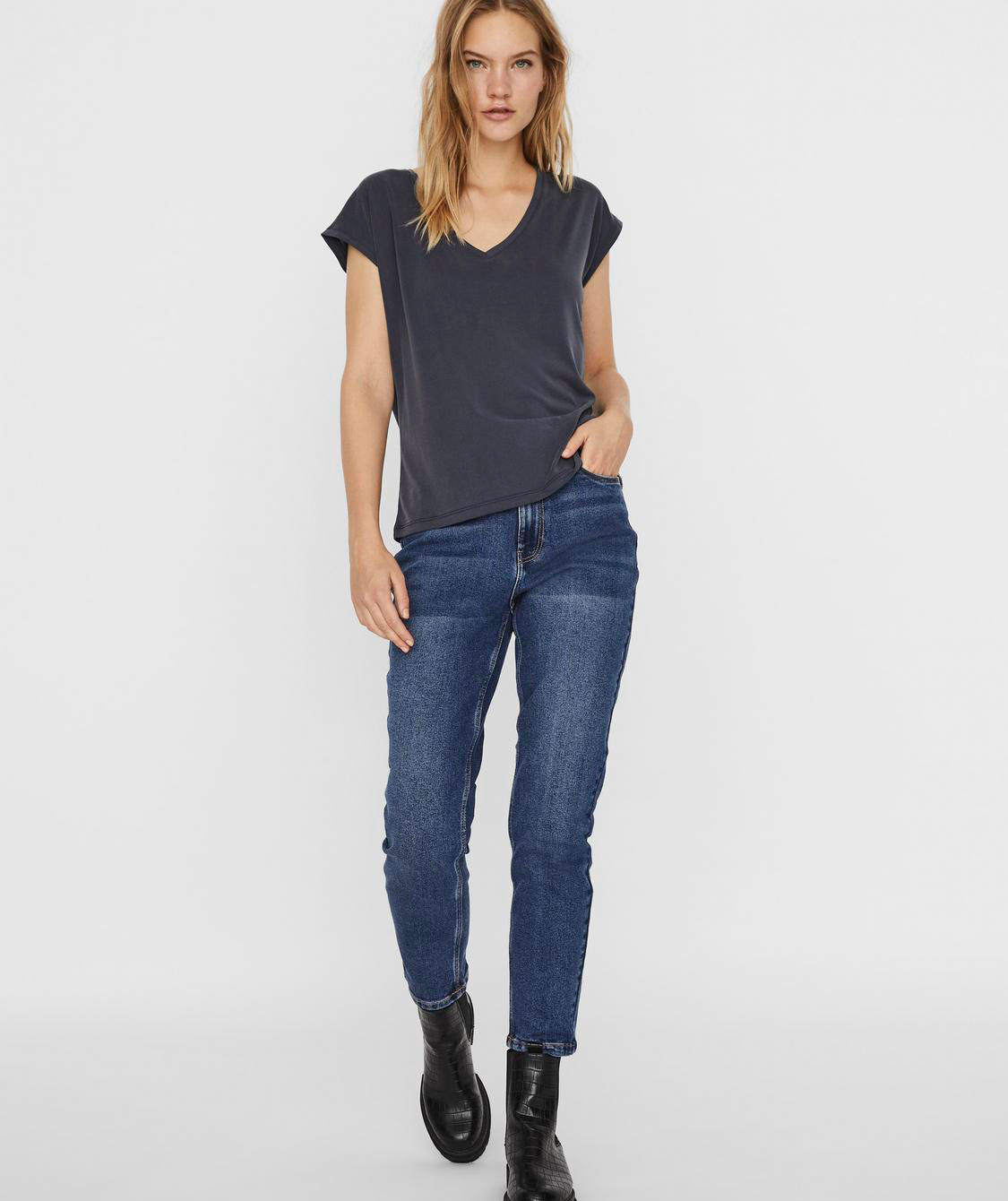 Vero Moda VMFILLI women's T-shirt, Ombre Blue, large image number 4