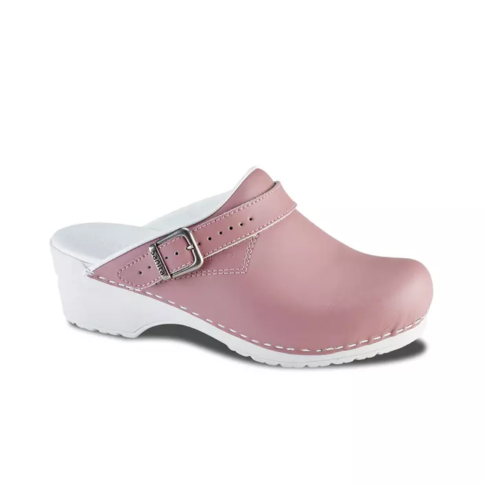 Sanita Pastel women's clogs with heel strap, Rose, large image number 1
