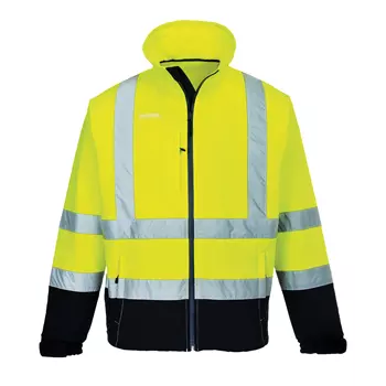 Portwest softshell jacket, Hi-Vis yellow/marine