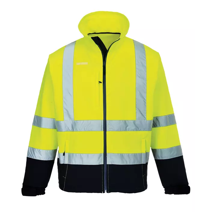 Portwest softshell jacket, Hi-Vis yellow/marine, large image number 0